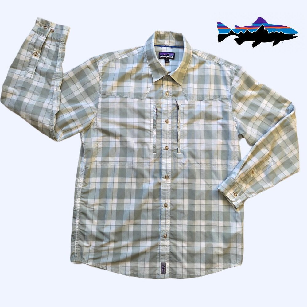 Patagonia Sun Stretch Shirt – Men’s Size Medium – Lightweight Fishing Shirt